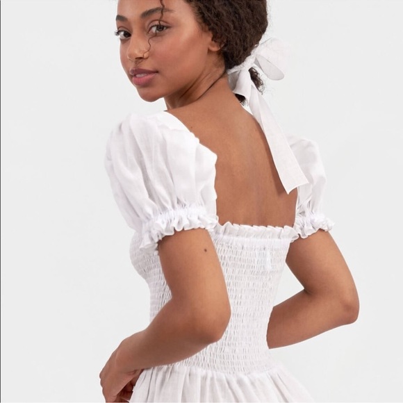 Sleeper Belle linen dress white - Picture 3 of 8